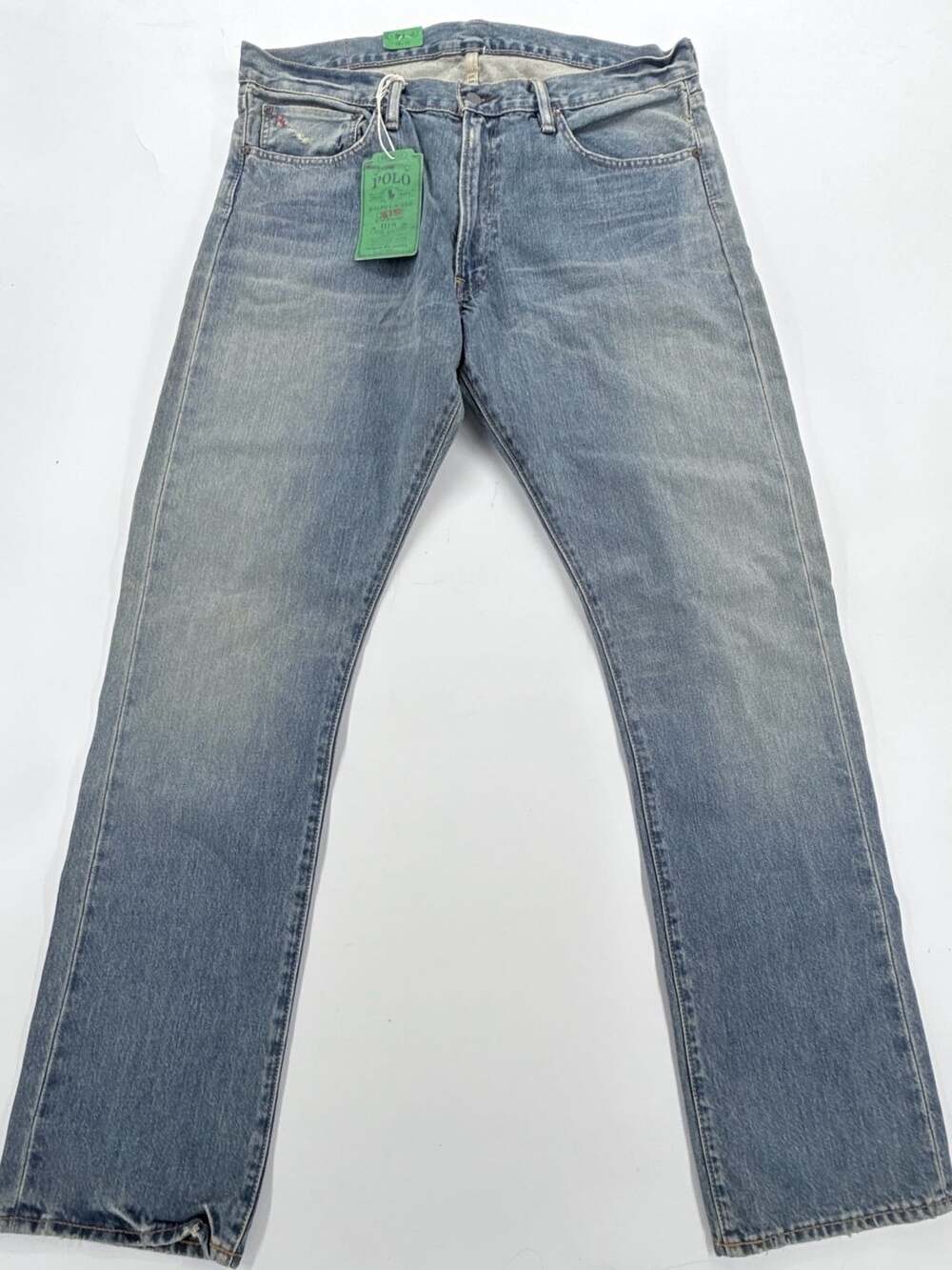 NWT Polo Ralph Lauren 018 Slim Straight Jeans Size 36x32 Light Wash